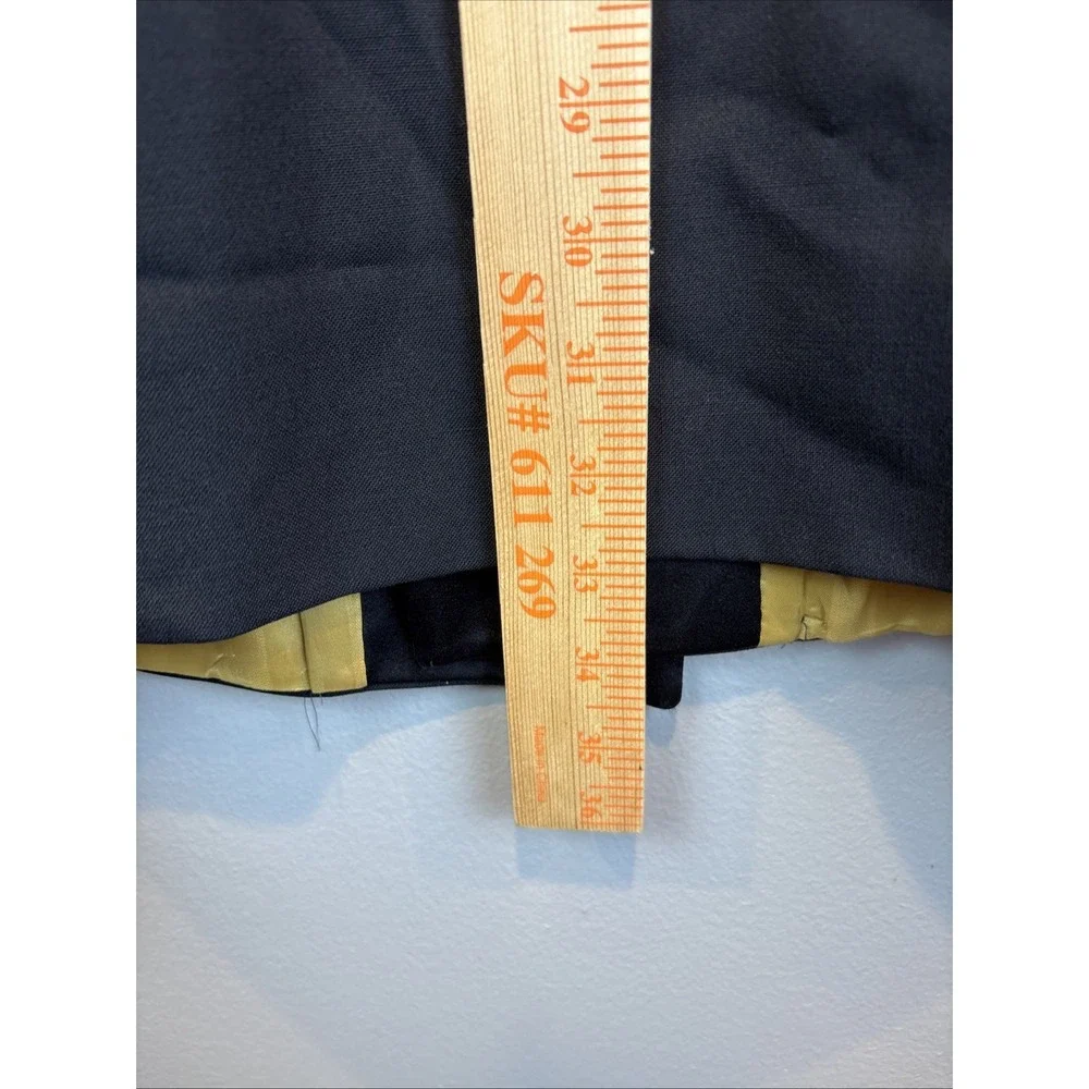 Chaps Ralph Lauren Double‎ Breasted Blazer Size 40XL Black Wool Vintage